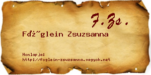 Föglein Zsuzsanna névjegykártya